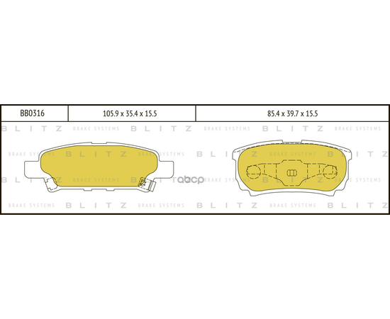 Купить КОЛОДКИ ТОРМОЗНЫЕ ДИСКОВЫЕ ЗАДНИЕ MITSUBISHI LANCER/OUTLANDER 03- BB0316