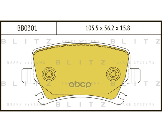 Купить КОЛОДКИ ТОРМОЗНЫЕ ДИСКОВЫЕ ЗАДНИЕ AUDI A3 03-VW TOURAN 03- BB0301