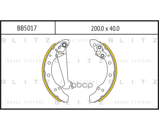 Купить КОЛОДКИ ТОРМОЗНЫЕ БАРАБАННЫЕ VW GOLF/POLO 91- BB5017