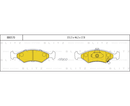 Купить КОЛОДКИ ТОРМОЗНЫЕ ДИСКОВЫЕ ПЕРЕДНИЕ CHEVROLET COBALT 14- BB0570