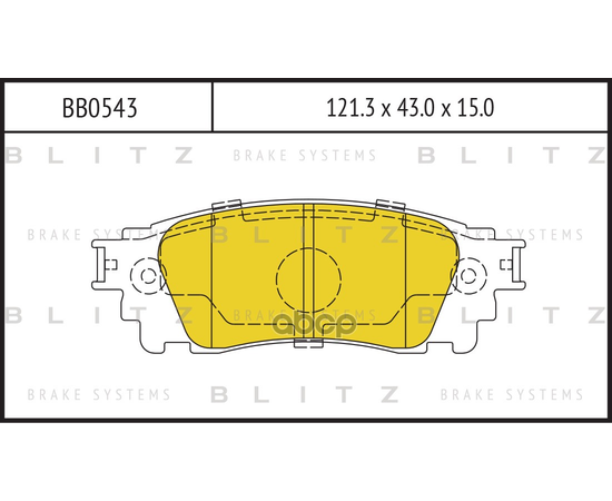 Купить КОЛОДКИ ТОРМОЗНЫЕ ДИСКОВЫЕ ЗАДНИЕ LEXUS NX 14- BB0543