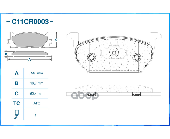 Купить ТОРМОЗНЫЕ КОЛОДКИ ПЕРЕДНИЕ LOW METALLIC C11CR0003