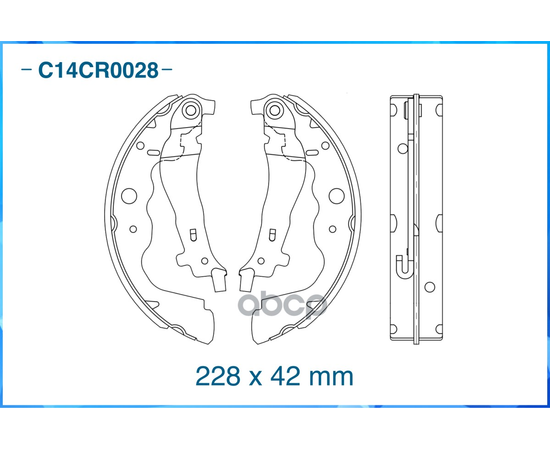 Купить ТОРМОЗНЫЕ КОЛОДКИ ЗАДНИЕ БАРАБАННЫЕ C14CR0028
