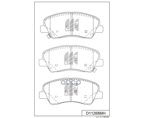 Купить КОЛОДКИ ТОРМОЗНЫЕ ДИСК ПЕРЕД KIA RIO III (UB) 11 D11268MH