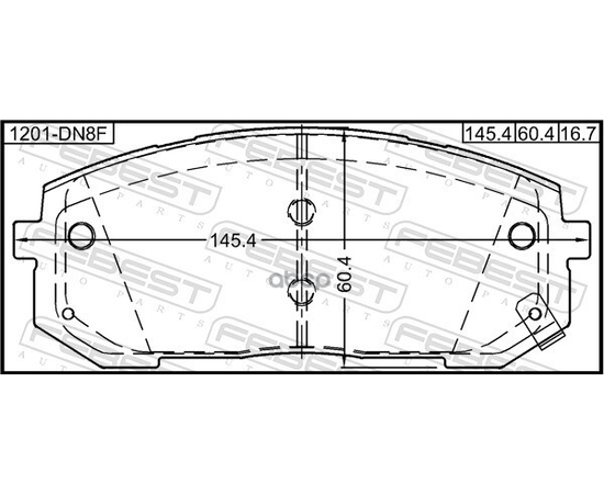 Купить КОЛОДКИ ТОРМОЗНЫЕ ПЕРЕДНИЕ КОМПЛЕКТ 1201DN8F