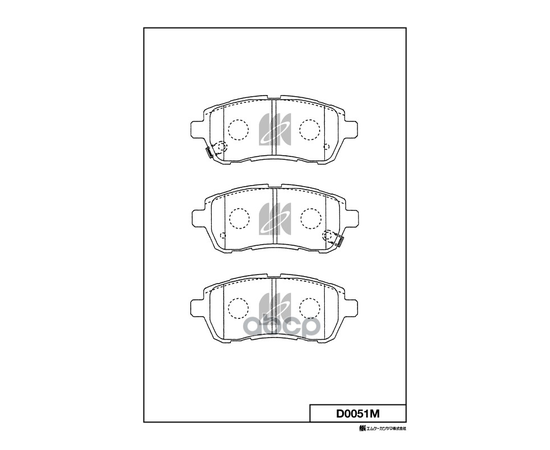 Купить КОЛОДКИ ТОРМОЗНЫЕ ДИСКОВЫЕ MAZDA 2 07-15 D0051M