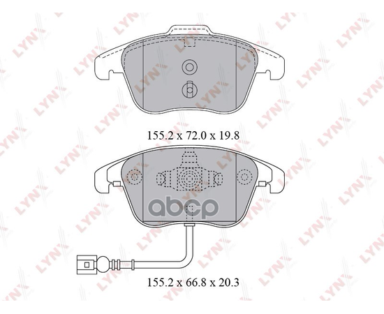 Купить КОЛОДКИ ТОРМОЗНЫЕ ПЕРЕДНИЕ ПОДХОДИТ ДЛЯ VW TIGUAN 1.4-2.0 07 BD-8038