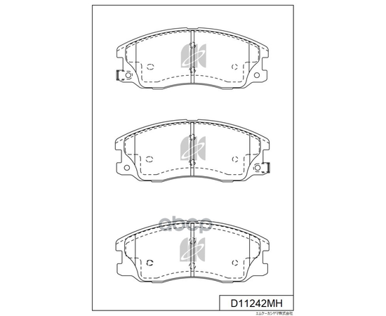 Купить КОЛОДКИ ТОРМОЗНЫЕ (С АНТИСКРИПНОЙ ПЛАСТИНОЙ) D11242MH