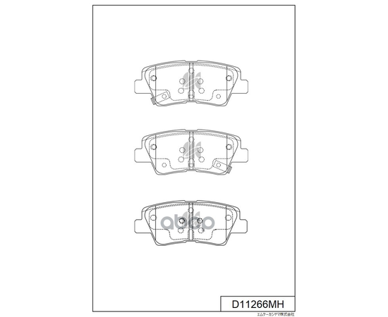 Купить КОЛОДКИ ТОРМОЗНЫЕ (С АНТИСКРИПНОЙ ПЛАСТИНОЙ) D11266MH
