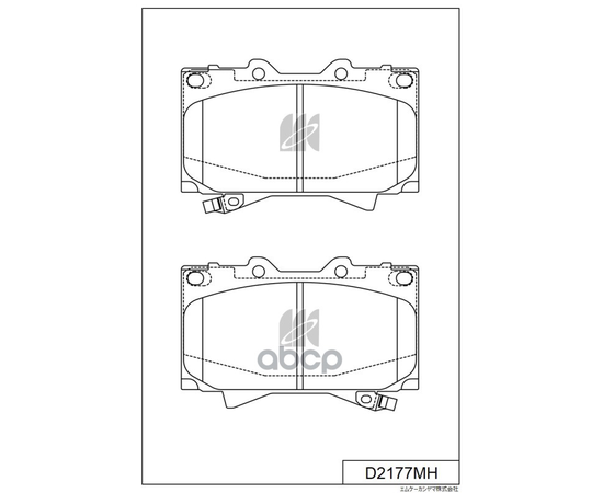 Купить КОЛОДКИ ТОРМОЗНЫЕ ДИСКОВЫЕ ПЕР.TOYOTA LAND CRUISER 4.2D 90-984.2D4.7 98- D2177MH