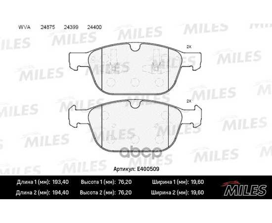 Купить КОЛОДКИ ТОРМОЗНЫЕ ПЕРЕДНИЕ (БЕЗ ДАТЧИКА) (СМЕСЬ LOW-METALLIC) VOLVO XC 60 08- (TRW GDB1821) E400509