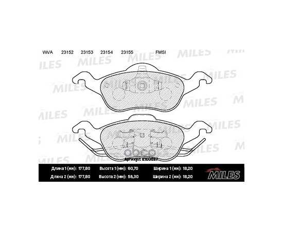 Купить КОЛОДКИ ТОРМОЗНЫЕ ПЕРЕДНИЕ (БЕЗ ДАТЧИКА) (СМЕСЬ SEMI-METALLIC) (FORD FOCUS I) (TRW GDB1358) E100027