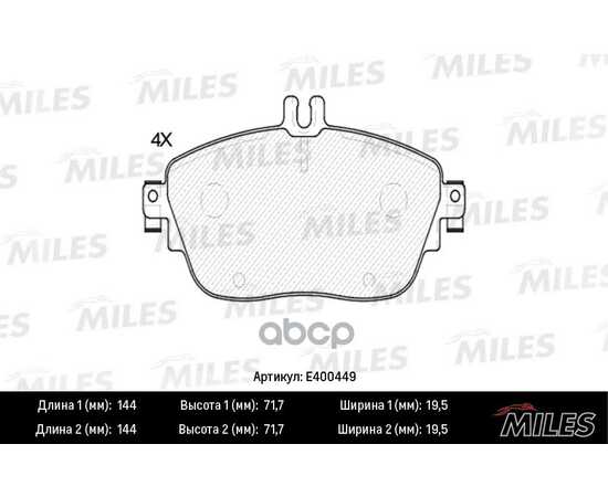 Купить КОЛОДКИ ТОРМОЗНЫЕ ПЕРЕДНИЕ (СМЕСЬ LOW-METALLIC) MERCEDES A(W176) 12-/B(W246) 11- L144ММ (TRW GDB1932) E400449