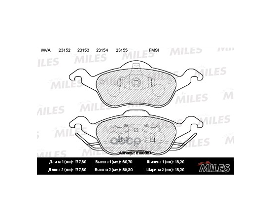 Купить КОЛОДКИ ТОРМОЗНЫЕ ПЕРЕДНИЕ (БЕЗ ДАТЧИКА) (СМЕСЬ SEMI-METALLIC) (FORD FOCUS I) (TRW GDB1358) E100027