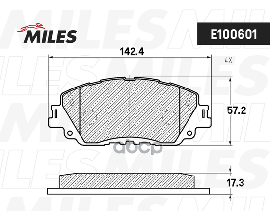 Купить КОЛОДКИ ТОРМОЗНЫЕ ПЕРЕДНИЕ (СМЕСЬ SEMI-METALLIC) TOYOTA CAMRY 18- E100601