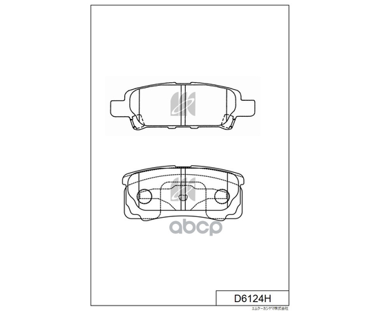 Купить КОЛОДКИ ТОРМОЗНЫЕ ДИСКОВЫЕ ЗАДН. MITSUBISHI OUTLANDER I 03-08 D6124H