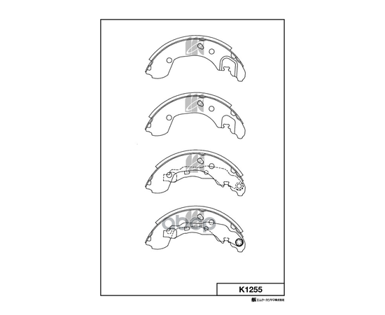 Купить КОЛОДКИ ТОРМОЗНЫЕ БАРАБАННЫЕ NOTE,MICRA K1255