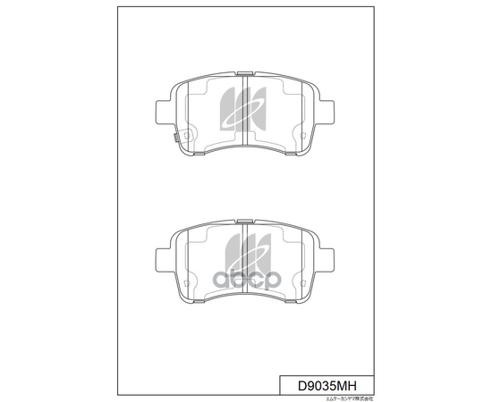 Купить КОЛОДКИ ТОРМОЗНЫЕ ДИСКОВЫЕ ПЕР. SUZUKI LIANA 1.3I, 1.6I, 1.6 &4WD 01- D9035MH