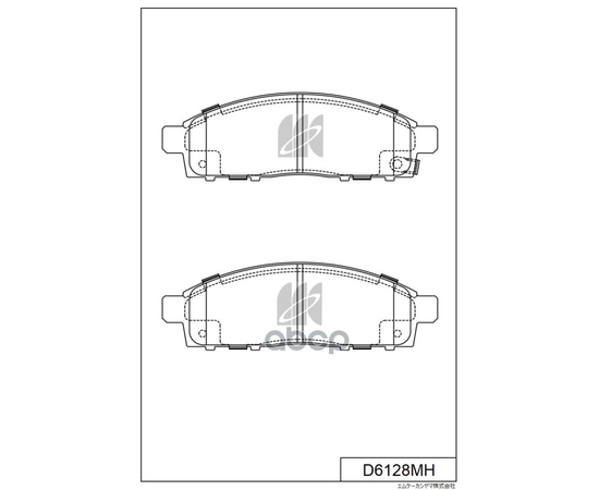 Купить КОЛОДКИ ТОРМОЗНЫЕ ДИСКОВЫЕ ПЕРЕД MITSUBISHI L 200 05 D6128MH