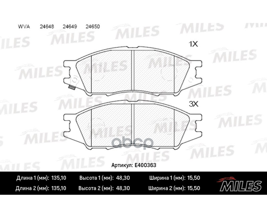 Купить КОЛОДКИ ТОРМОЗНЫЕ ПЕРЕДНИЕ (БЕЗ ДАТЧИКА) (СМЕСЬ LOW-METALLIC) NISSAN ALMERA CLASSIC 06- (TRW GDB3563) E400363