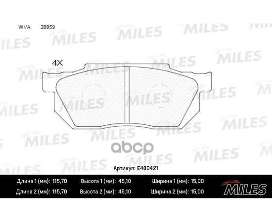 Купить КОЛОДКИ ТОРМОЗНЫЕ ПЕРЕДНИЕ (БЕЗ ДАТЧИКА) (СМЕСЬ LOW-METALLIC) HONDA CIVIC/CRX/PRELUDE 83-95 (TRW GDB358) E400421