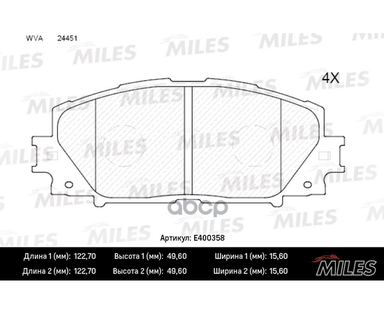 Купить КОЛОДКИ ТОРМОЗНЫЕ ПЕРЕДНИЕ (БЕЗ ДАТЧИКА) (СМЕСЬ LOW-METALLIC) TOYOTA PRIUS 1.8 09-/LEXUS CT 1.8 11- (TRW GDB4173) E400358