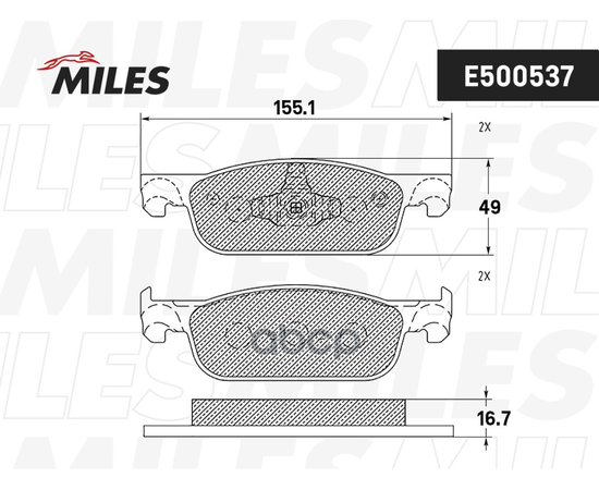 Купить КОЛОДКИ ТОРМОЗНЫЕ ПЕРЕДНИЕ (СМЕСЬ CERAMIC СЕРИЯ PRO) LADA X-RAY (TRW GDB2157) E500537