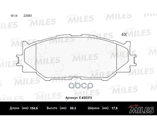 Купить КОЛОДКИ ТОРМОЗНЫЕ ПЕРЕДНИЕ (БЕЗ ДАТЧИКА) (СМЕСЬ LOW-METALLIC) (LEXUS IS220/IS250 05-) (TRW GDB3410) E400313