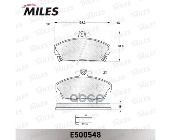 Купить КОЛОДКИ ТОРМОЗНЫЕ ПЕРЕДНИЕ (СМЕСЬ CERAMIC СЕРИЯ PRO) HONDA CIVIC 1.4-1.8 94-05 (TRW GDB496) E500548