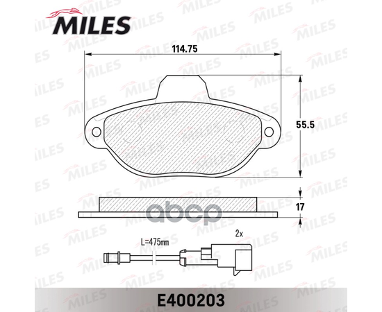 Купить КОЛОДКИ ТОРМОЗНЫЕ ПЕРЕДНИЕ (С ДАТЧИКОМ) (СМЕСЬ LOW-METALLIC) (FIAT 500 (312) / FIAT PANDA (169)) (TRW GDB1115) E400203