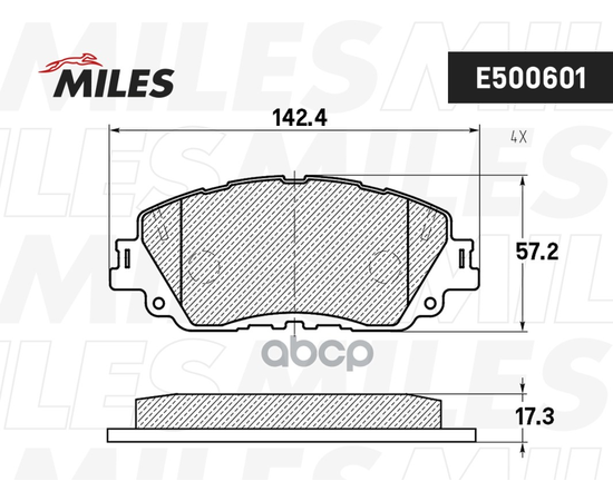 Купить КОЛОДКИ ТОРМОЗНЫЕ ПЕРЕДНИЕ (СМЕСЬ CERAMIC СЕРИЯ PRO) TOYOTA CAMRY 18- E500601