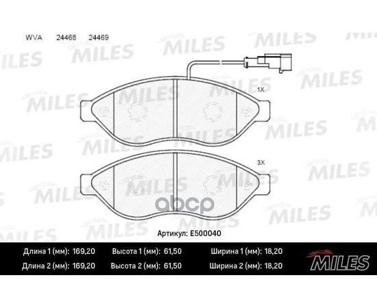 Купить КОЛОДКИ ТОРМОЗНЫЕ ПЕРЕДНИЕ (СМЕСЬ CERAMIC СЕРИЯ PRO) CITROEN JUMPER/FIAT DUCATO/PEUGEOT BOXER R15 06- (TRW GDB1681) E500040