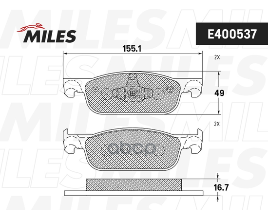 Купить КОЛОДКИ ТОРМОЗНЫЕ ПЕРЕДНИЕ (СМЕСЬ LOW-METALLIC) LADA X-RAY (TRW GDB2157) E400537