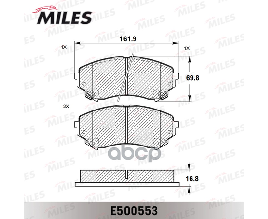 Купить КОЛОДКИ ТОРМОЗНЫЕ ПЕРЕДНИЕ (СМЕСЬ CERAMIC СЕРИЯ PRO) CADILLAC CTS 08- L162 ММ. (TRW GDB4456) E500553