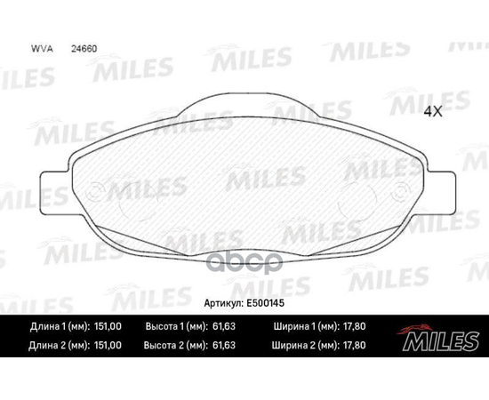 Купить КОЛОДКИ ТОРМОЗНЫЕ ПЕРЕДНИЕ (СМЕСЬ CERAMIC СЕРИЯ PRO) PEUGEOT 308 07-/3008 09- (TRW GDB1761) E500145