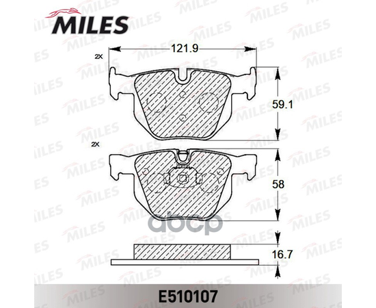 Купить КОЛОДКИ ТОРМОЗНЫЕ ЗАДНИЕ (СМЕСЬ CERAMIC СЕРИЯ PRO) BMW E90/E91/E60/E61/E70/E71 (TRW GDB1730) E510107