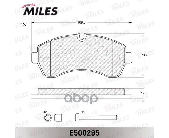 Купить КОЛОДКИ ТОРМОЗНЫЕ ПЕРЕДНИЕ (СМЕСЬ CERAMIC СЕРИЯ PRO) MERCEDES-BENZ SPRINTER 06/CRAFTER (5Т) 06 (TRW GDB1696) E500295