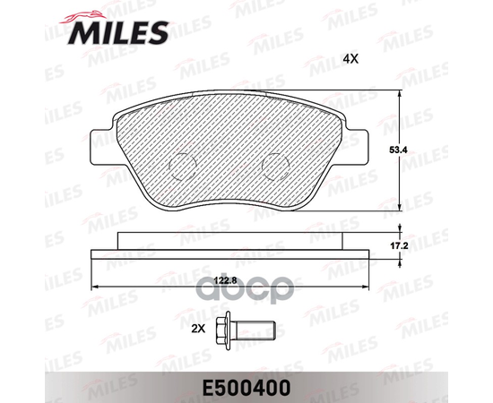 Купить КОЛОДКИ ТОРМОЗНЫЕ ПЕРЕДНИЕ (СМЕСЬ CERAMIC СЕРИЯ PRO) FIAT ALBEA 01-09 (TRW GDB1579) E500400