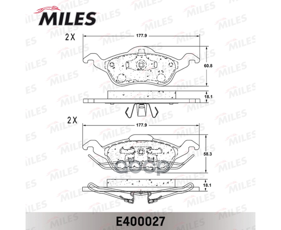 Купить КОЛОДКИ ТОРМОЗНЫЕ ПЕРЕДНИЕ (БЕЗ ДАТЧИКА) (СМЕСЬ LOW-METALLIC) (FORD FOCUS I) (TRW GDB1358) E400027