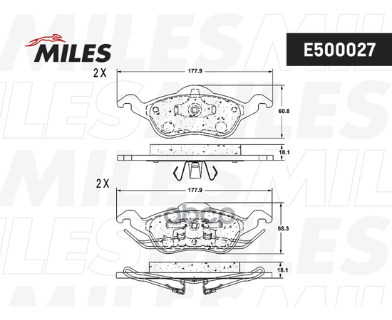 Купить КОЛОДКИ ТОРМОЗНЫЕ ПЕРЕДНИЕ (СМЕСЬ CERAMIC СЕРИЯ PRO) FORD FOCUS 9805 (TRW GDB1358) E500027