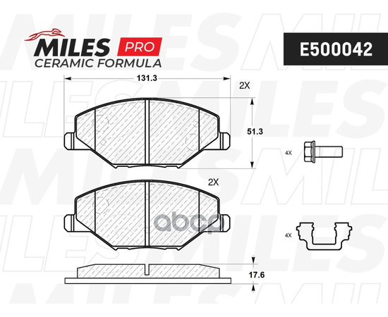 Купить КОЛОДКИ ТОРМОЗНЫЕ ПЕРЕДНИЕ (СМЕСЬ CERAMIC СЕРИЯ PRO) VW POLO (RUS) 11-/SKODA FABIA 11- (TRW GDB2027) E500042