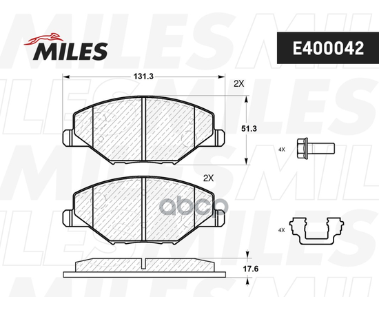 Купить КОЛОДКИ ТОРМОЗНЫЕ ПЕРЕДНИЕ (БЕЗ ДАТЧИКА) (СМЕСЬ LOW-METALLIC) (VW POLO (RUS) 11-/SKODA FABIA 11-) (TRW GDB2027) E400042