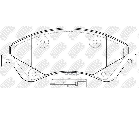 Купить КОЛОДКИ ТОРМОЗНЫЕ ДИСКОВЫЕ (С ДАТЧИКОМ ИЗНОСА) FORD TRANSIT 06- 280/300-SERIES  PN0505W