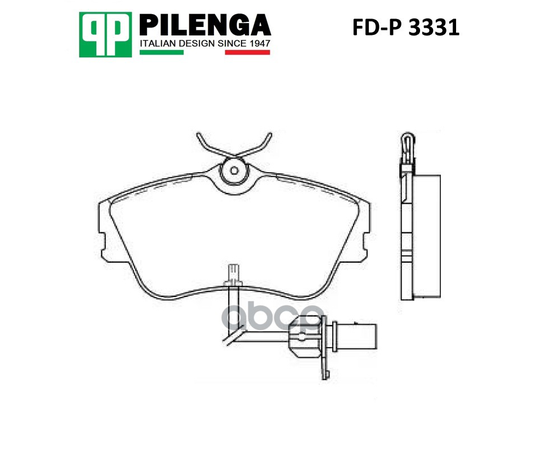 Купить КОЛОДКИ ТОРМОЗНЫЕ ПЕРЕДНИЕ 65,3Х129,7Х19 VAG VW T4 FD-P3331