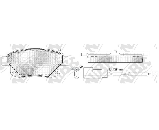 Купить КОЛОДКИ ТОРМОЗНЫЕ ДИСКОВЫЕ (С ДАТЧИКОМ ИЗНОСА) FORD TRANSIT 06-  PN0431W