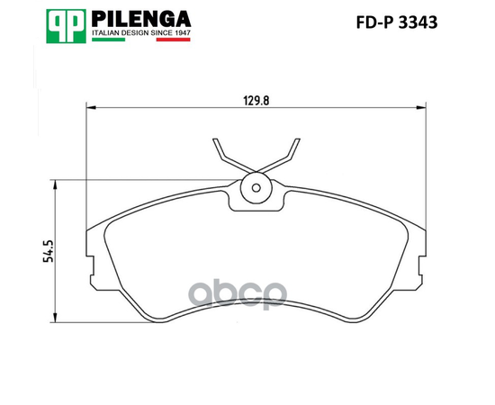 Купить КОЛОДКИ ТОРМОЗНЫЕ ПЕРЕДНИЕ 130Х54,5Х19 VAG VW T4 FD-P3343