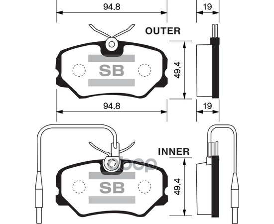 Купить КОЛОДКИ ТОРМОЗНЫЕ ДИСКОВЫЕ PEUGEOT 405 1.4-1.9D 87-95 SP1180