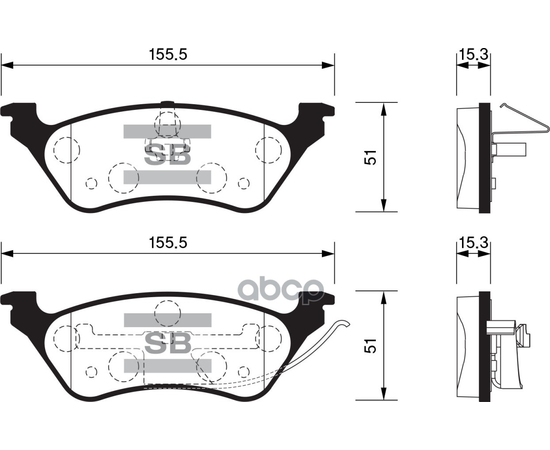 Купить КОЛОДКИ ТОРМОЗНЫЕ ДИСКОВЫЕ DODGE CARAVAN, CHRYSLER VOYAGER/GRAND VOYAGER ALL 00 SP1441