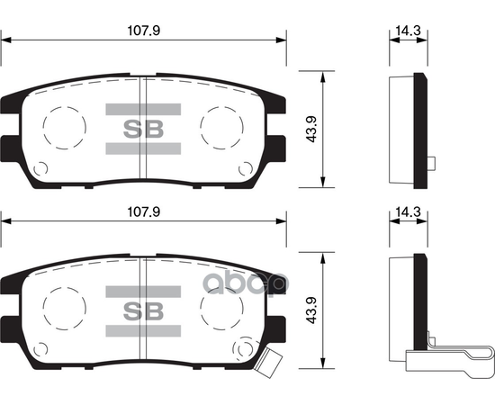 Купить КОЛОДКИ ТОРМОЗНЫЕ MITSUBISHI PAJERO I/PAJERO II 3.0/3.5/2.5TD/L400 9403 ЗАДНИЕ SP1538