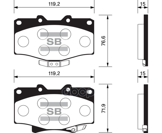 Купить КОЛОДКИ ТОРМОЗНЫЕ ПЕРЕДНИЕ TOYOTA LAND CRUISER 4.0-4.2TD 90/4RUNNER 2.4-3.0TD 87-96 SP1420